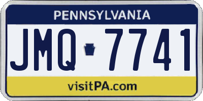 PA license plate JMQ7741