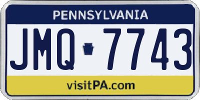 PA license plate JMQ7743