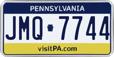 PA license plate JMQ7744