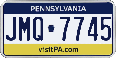PA license plate JMQ7745