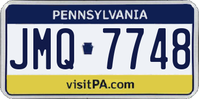 PA license plate JMQ7748