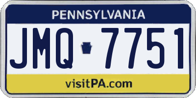 PA license plate JMQ7751