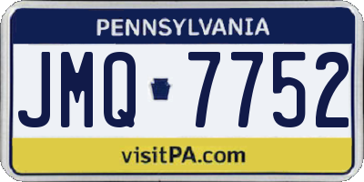 PA license plate JMQ7752