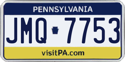 PA license plate JMQ7753