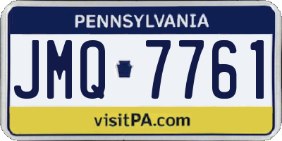 PA license plate JMQ7761