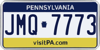PA license plate JMQ7773