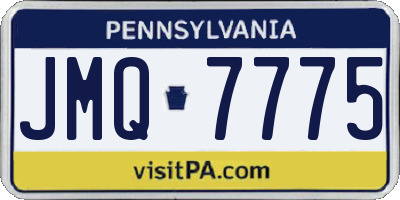 PA license plate JMQ7775
