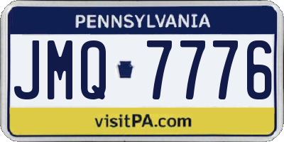 PA license plate JMQ7776