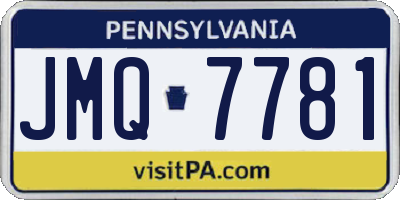 PA license plate JMQ7781