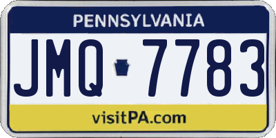 PA license plate JMQ7783