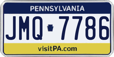 PA license plate JMQ7786