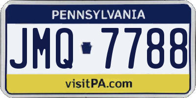 PA license plate JMQ7788
