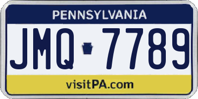 PA license plate JMQ7789