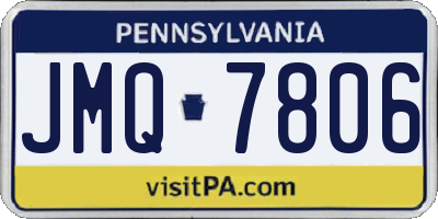 PA license plate JMQ7806