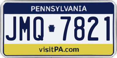 PA license plate JMQ7821