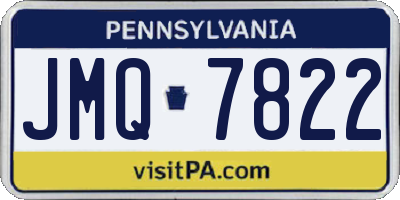 PA license plate JMQ7822