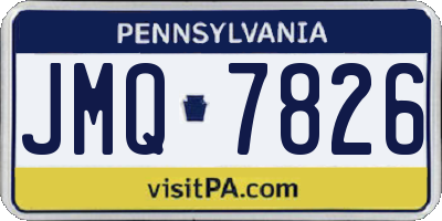 PA license plate JMQ7826