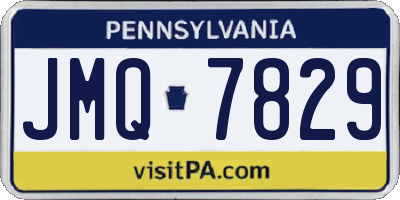 PA license plate JMQ7829