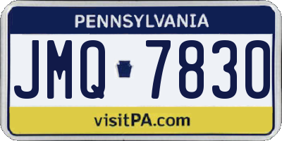 PA license plate JMQ7830