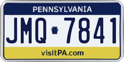PA license plate JMQ7841