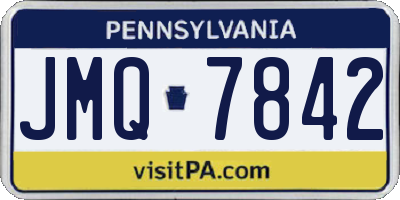 PA license plate JMQ7842