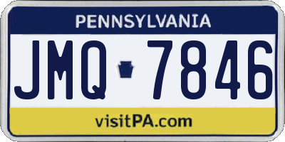 PA license plate JMQ7846