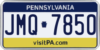 PA license plate JMQ7850