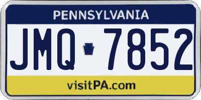 PA license plate JMQ7852