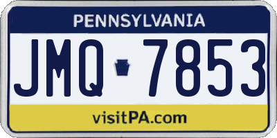 PA license plate JMQ7853