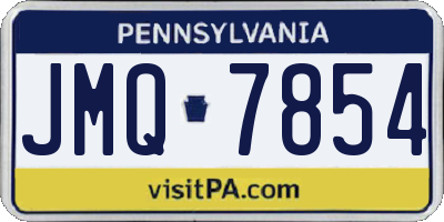 PA license plate JMQ7854