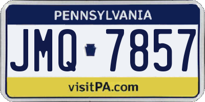 PA license plate JMQ7857