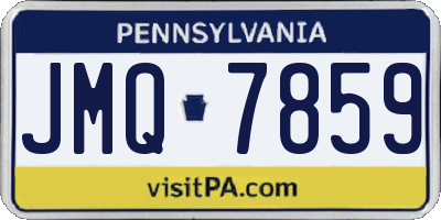 PA license plate JMQ7859