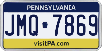 PA license plate JMQ7869