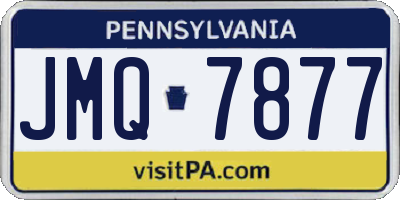 PA license plate JMQ7877