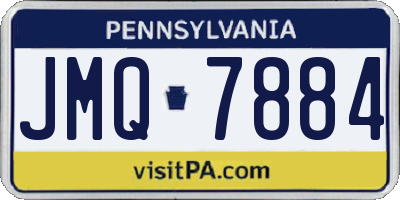 PA license plate JMQ7884