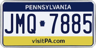 PA license plate JMQ7885
