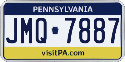 PA license plate JMQ7887