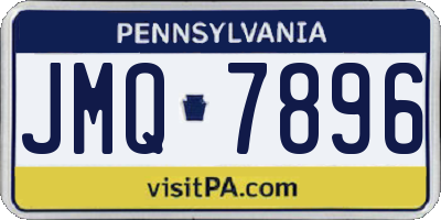 PA license plate JMQ7896