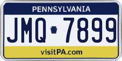 PA license plate JMQ7899