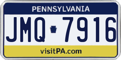 PA license plate JMQ7916