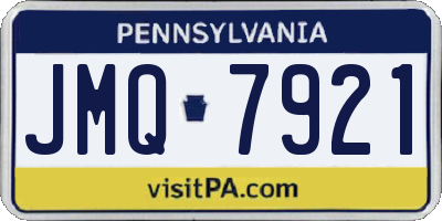 PA license plate JMQ7921