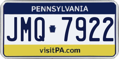 PA license plate JMQ7922