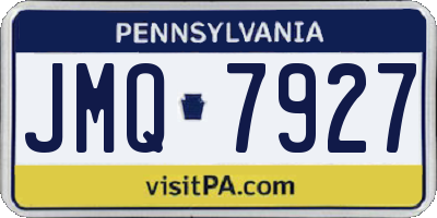 PA license plate JMQ7927