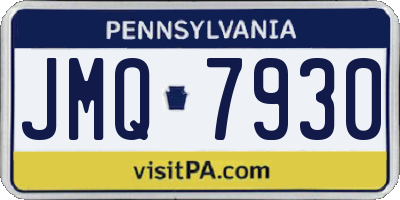 PA license plate JMQ7930