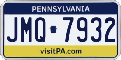 PA license plate JMQ7932