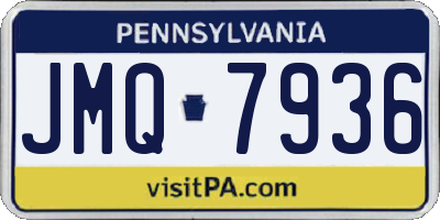 PA license plate JMQ7936