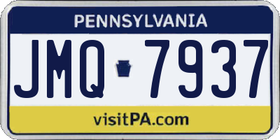 PA license plate JMQ7937