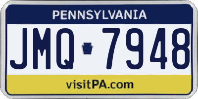 PA license plate JMQ7948