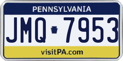 PA license plate JMQ7953