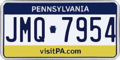 PA license plate JMQ7954